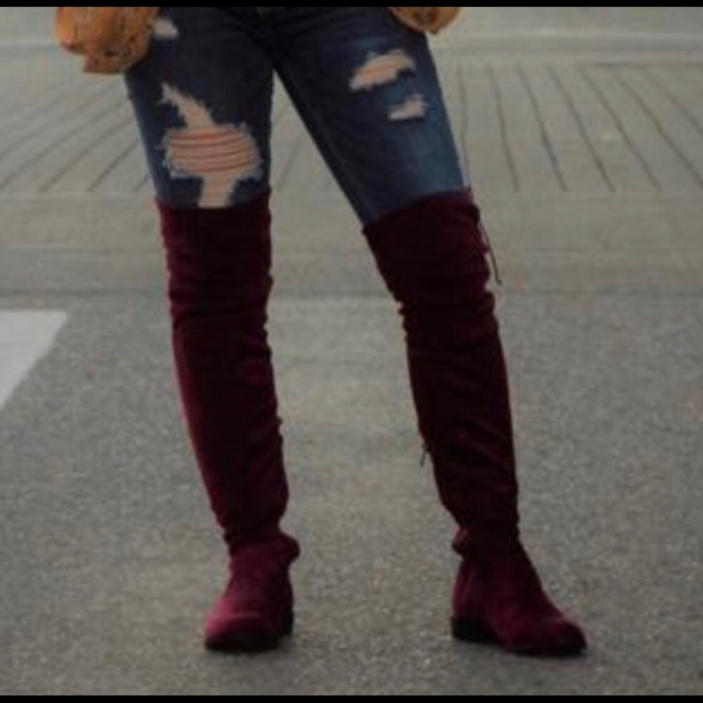 NWT burgundy boots